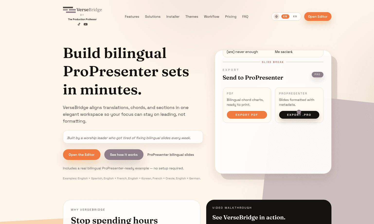 ProPresenter slides preview